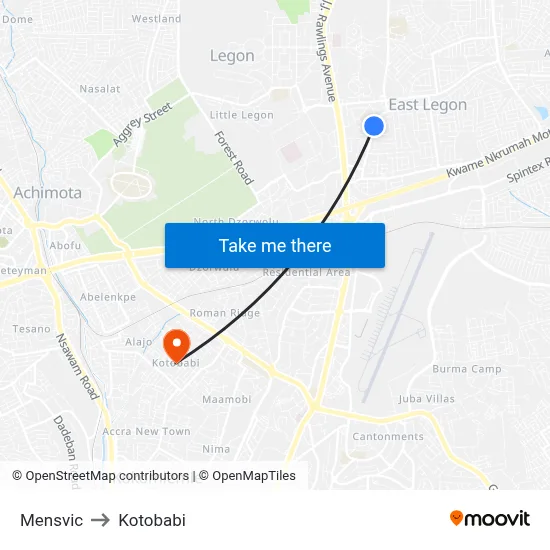 Mensvic to Kotobabi map