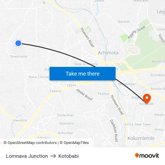 Lomnava Junction to Kotobabi map