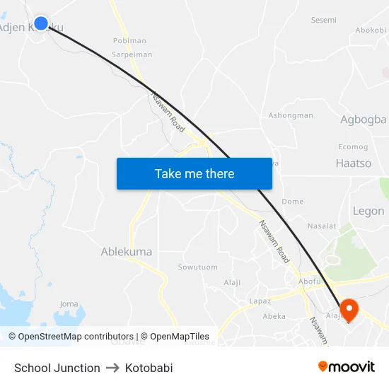 School Junction to Kotobabi map