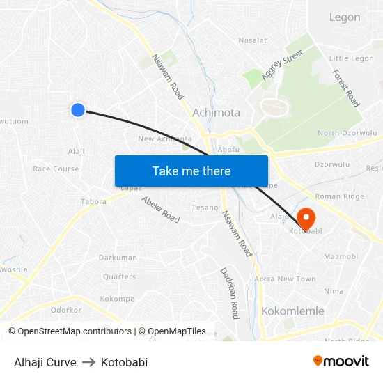 Alhaji Curve to Kotobabi map