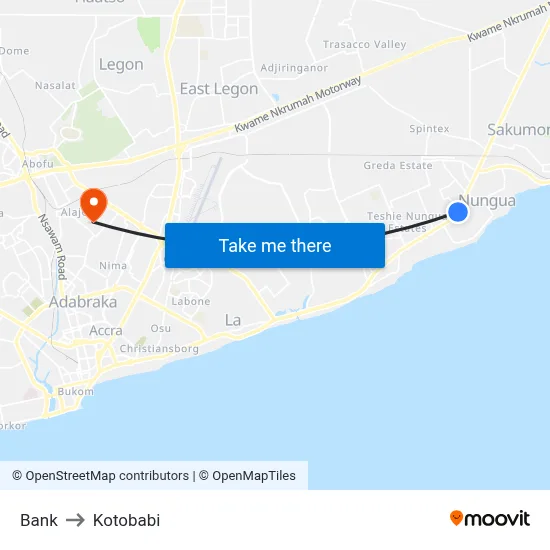 Bank to Kotobabi map