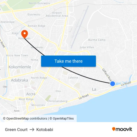 Green Court to Kotobabi map