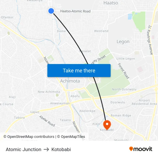 Atomic Junction to Kotobabi map