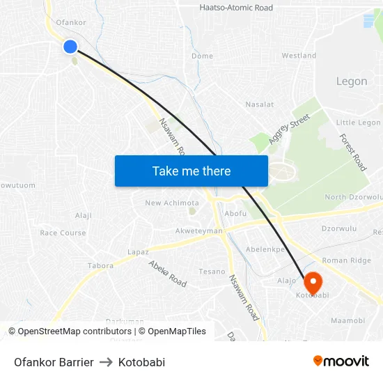 Ofankor Barrier to Kotobabi map