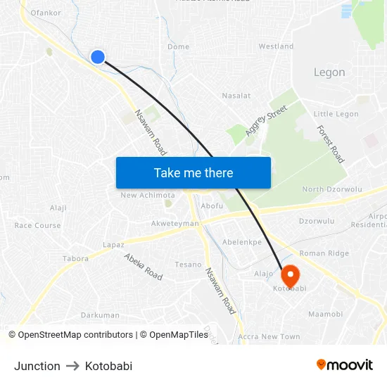 Junction to Kotobabi map