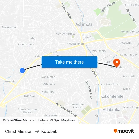 Christ Mission to Kotobabi map