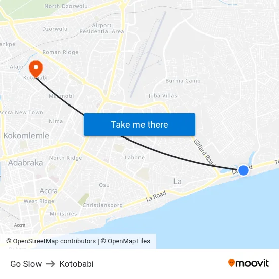 Go Slow to Kotobabi map