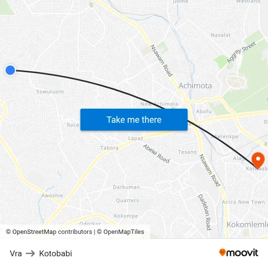 Vra to Kotobabi map