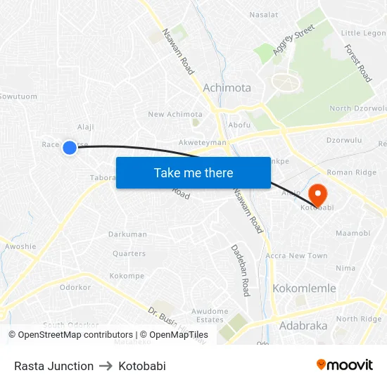 Rasta Junction to Kotobabi map