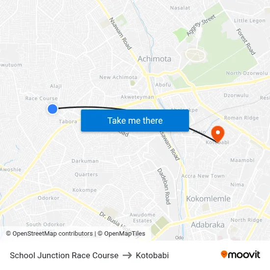 School Junction Race Course to Kotobabi map