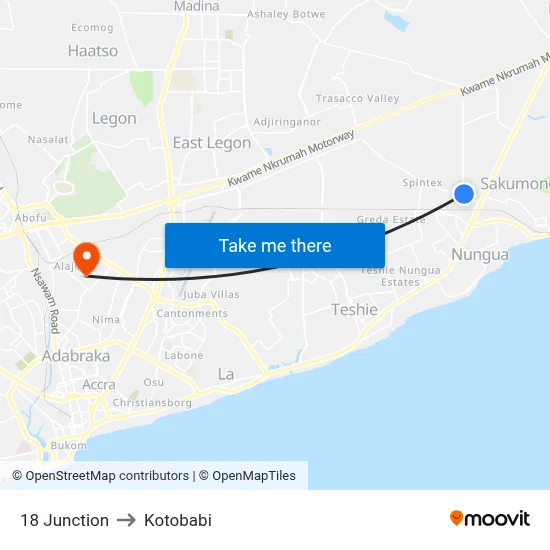 18 Junction to Kotobabi map