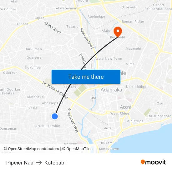 Pipeier Naa to Kotobabi map
