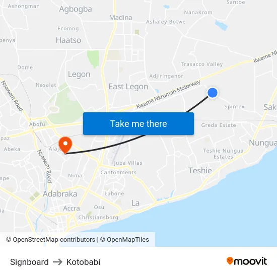 Signboard to Kotobabi map