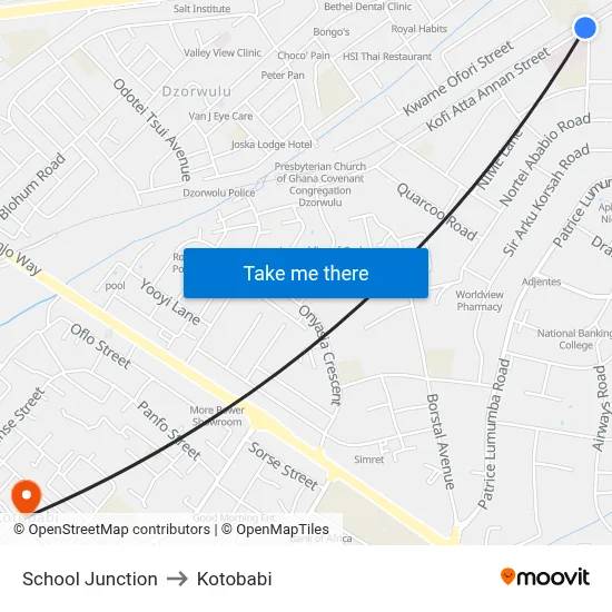 School Junction to Kotobabi map