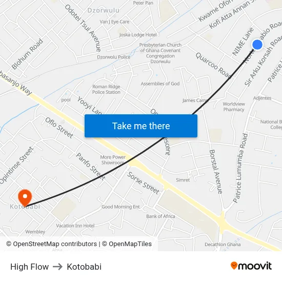 High Flow to Kotobabi map