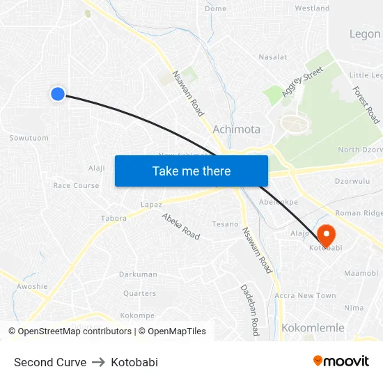 Second Curve to Kotobabi map