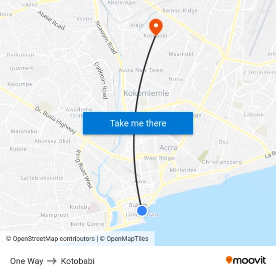 One Way to Kotobabi map