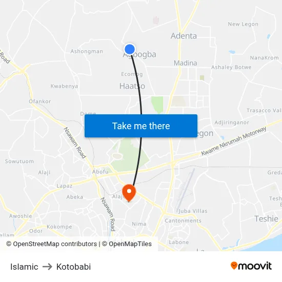 Islamic to Kotobabi map