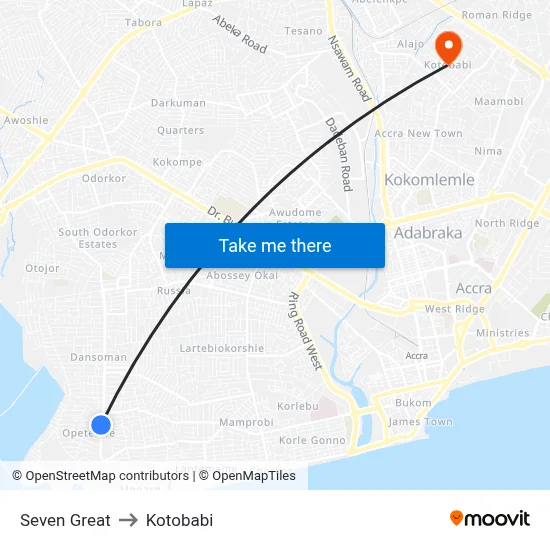 Seven Great to Kotobabi map