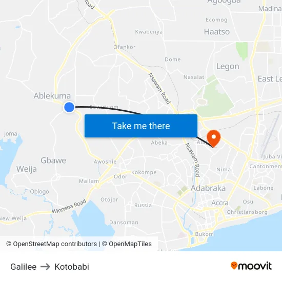 Galilee to Kotobabi map