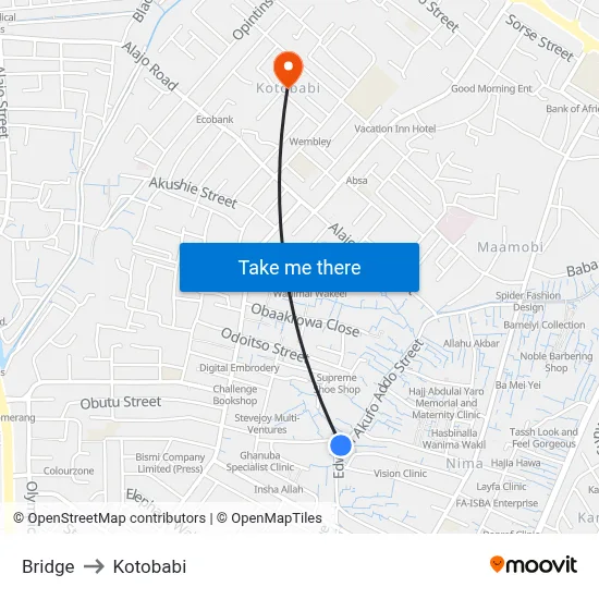 Bridge to Kotobabi map