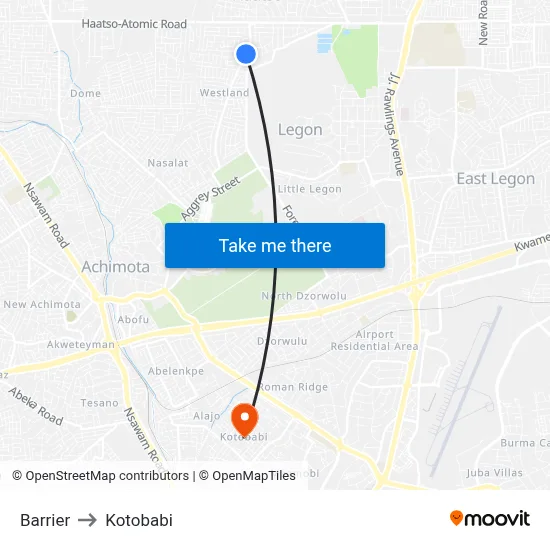 Barrier to Kotobabi map