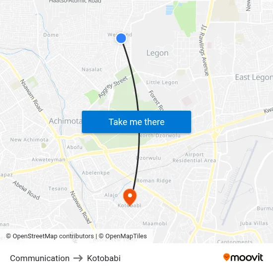 Communication to Kotobabi map