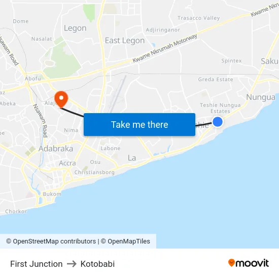 First Junction to Kotobabi map