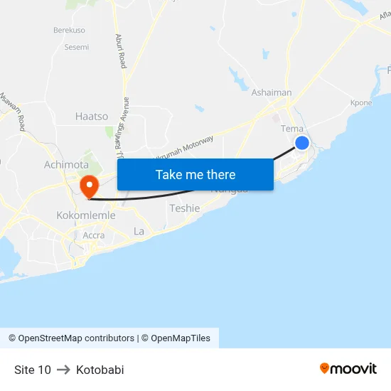 Site 10 to Kotobabi map