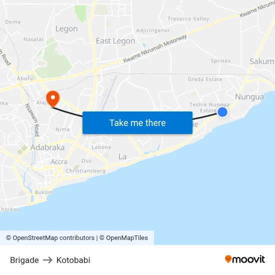 Brigade to Kotobabi map