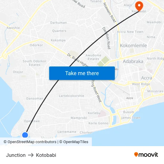 Junction to Kotobabi map
