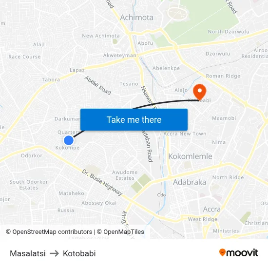 Masalatsi to Kotobabi map