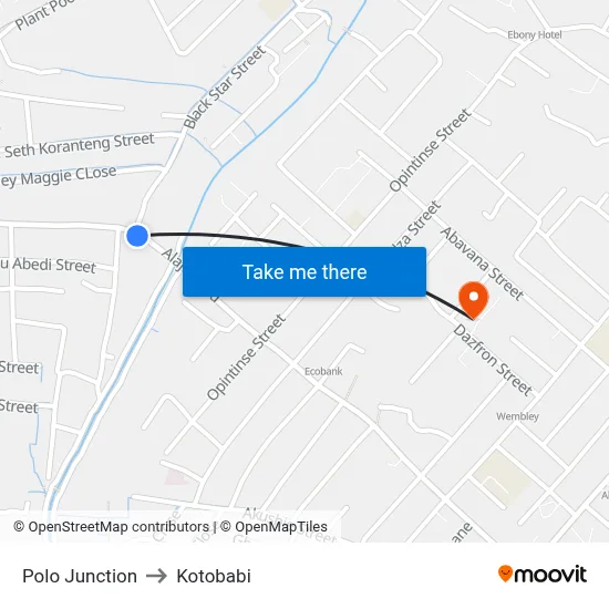 Polo Junction to Kotobabi map