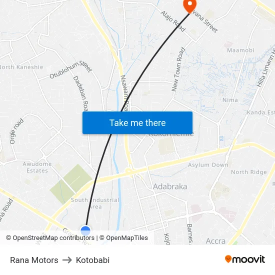 Rana Motors to Kotobabi map