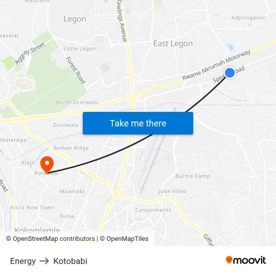 Energy to Kotobabi map