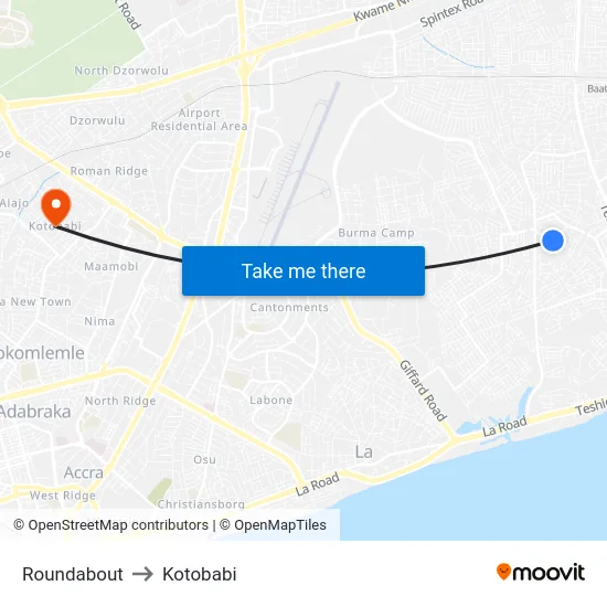 Roundabout to Kotobabi map