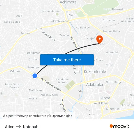 Atico to Kotobabi map