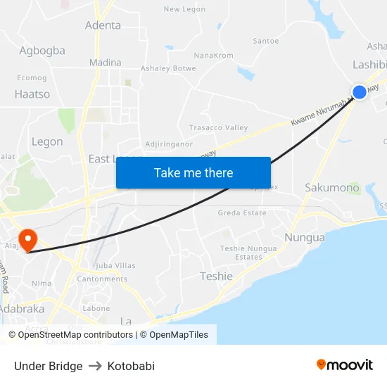 Under Bridge to Kotobabi map