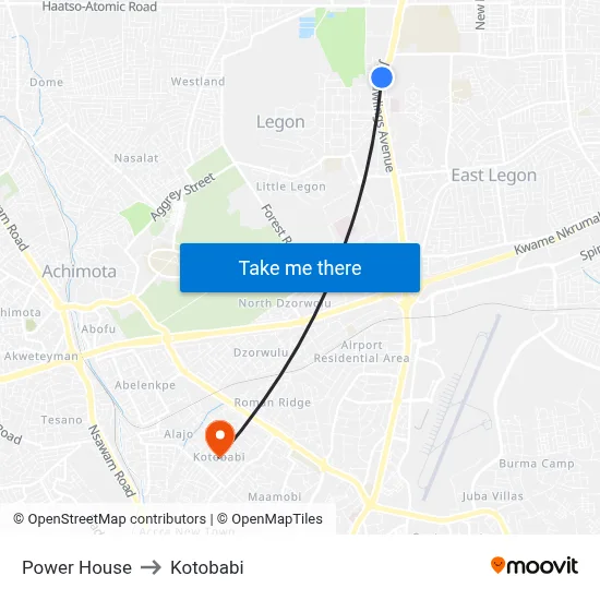 Power House to Kotobabi map