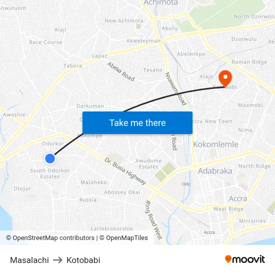 Masalachi to Kotobabi map