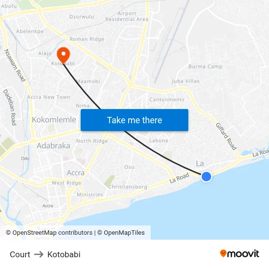 Court to Kotobabi map