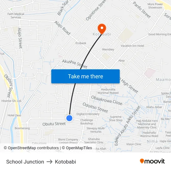 School Junction to Kotobabi map