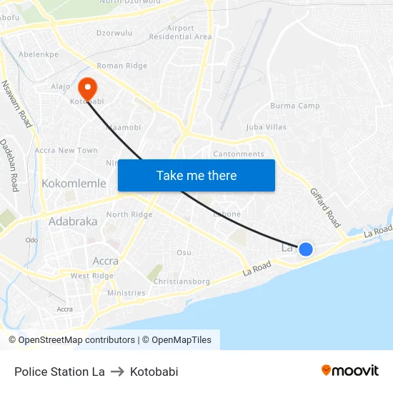 Police Station La to Kotobabi map