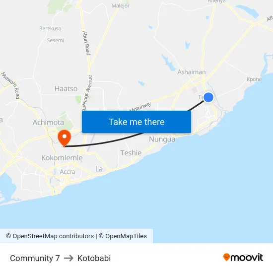 Community 7 to Kotobabi map