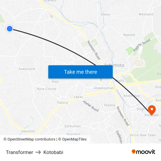 Transformer to Kotobabi map