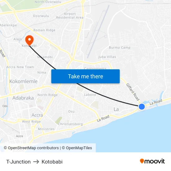 T-Junction to Kotobabi map