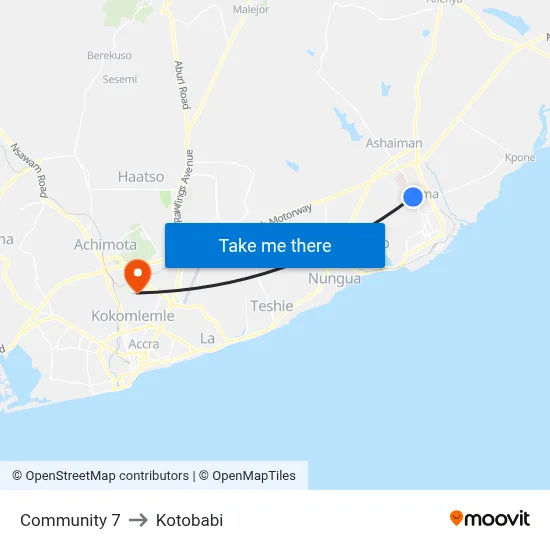 Community 7 to Kotobabi map