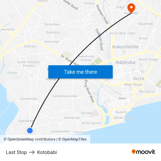 Last Stop to Kotobabi map