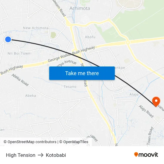 High Tension to Kotobabi map