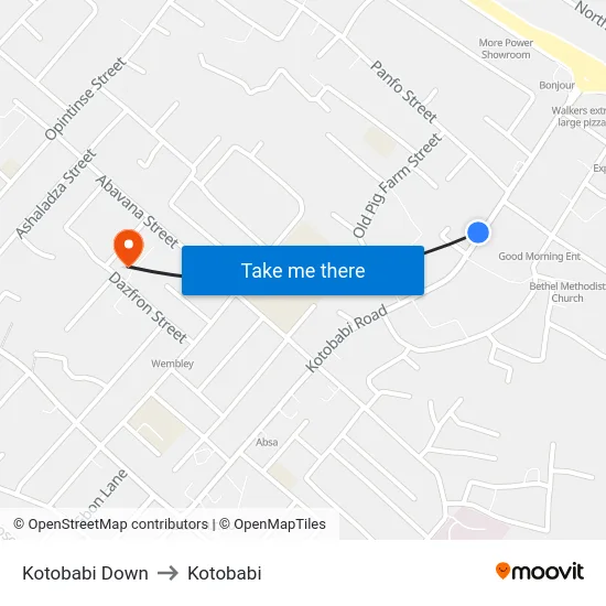 Kotobabi Down to Kotobabi map